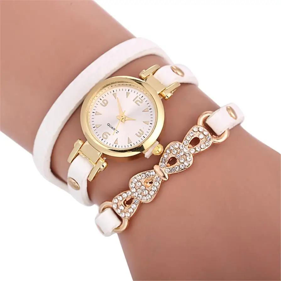 

Hot Leather Diamond Bracelet Watch Dress Women Watch Brand Luxury Beautiful Quartz Wrist Watch Ladies Dropshipping Kol Saati #W