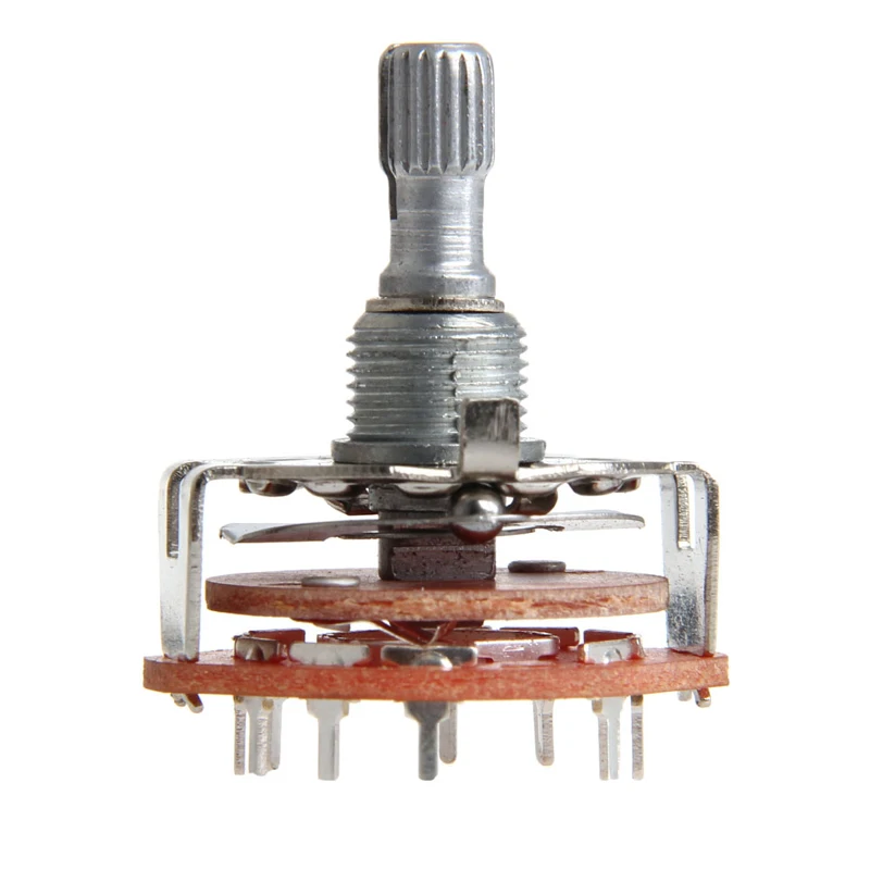 Shaft Panel Mount 2P5T Rotary Switch Selector Band 2 Pole Position 5