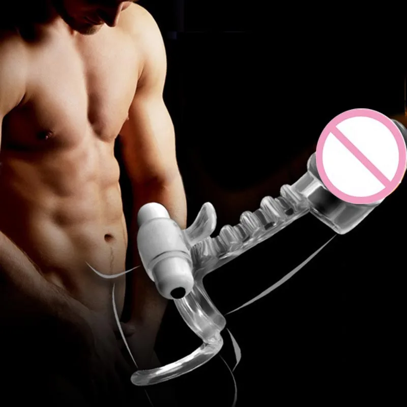 Sex Products For Men Men s Enhancement Solid Head Vibrating Penis Sleeves Rings Vibrator Vagina Stimulation