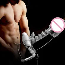 Realce del Sexo Para Los Hombres de Los Hombres Sólidos Cabeza Vibrante Mangas Del Pene Anillos Vibrador Vagina La Estimulación Condón Reutilizable O3