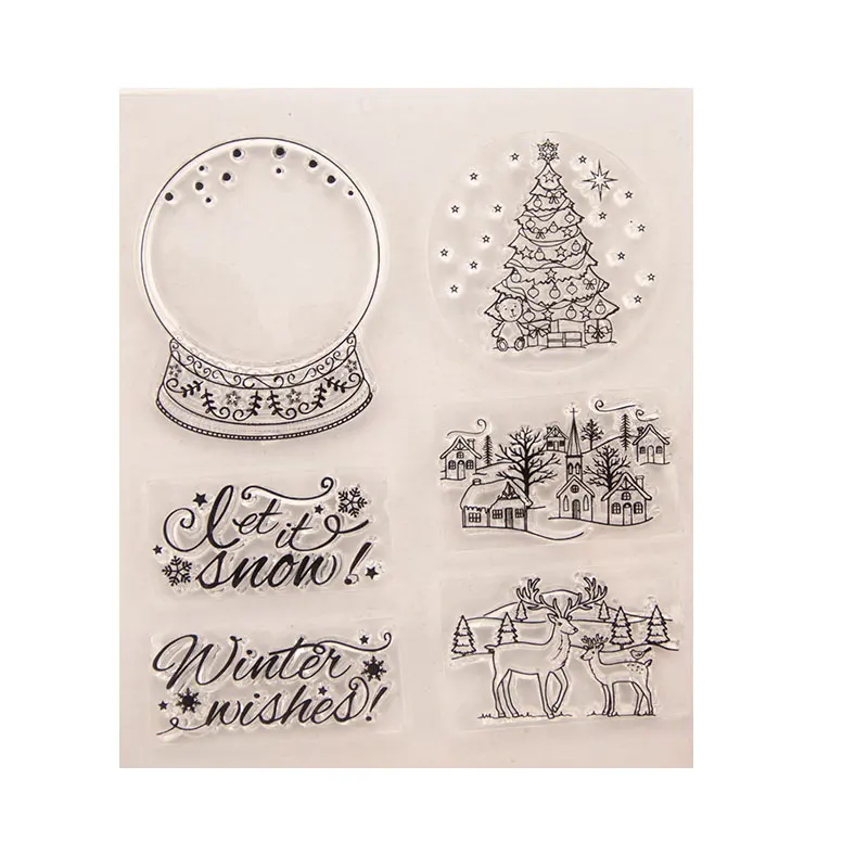 

Tree DIY Silicone Clear Stamp Cling Seal Scrapbook Embossing Album Decor Craft