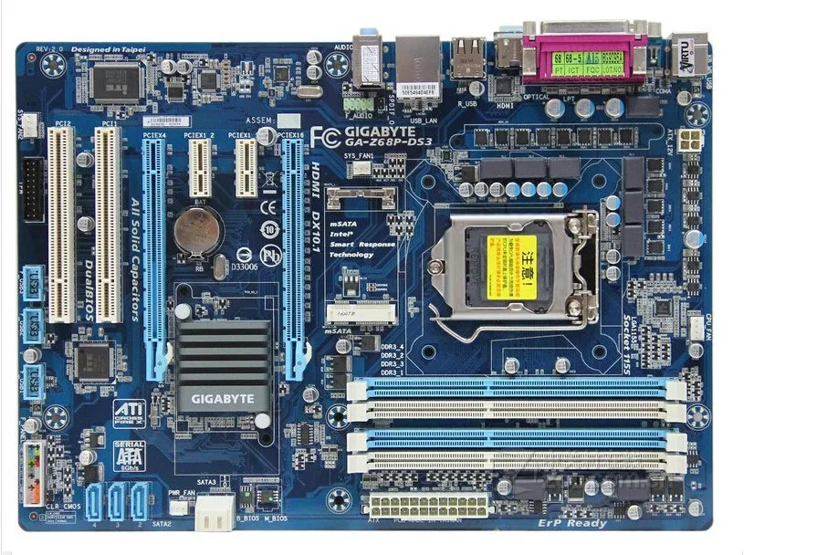 Материнская плата ПК Gigabyte GA-Z68P-DS3 настольная материнская плата Z68 Z68P-DS3 DDR3 LGA 1155