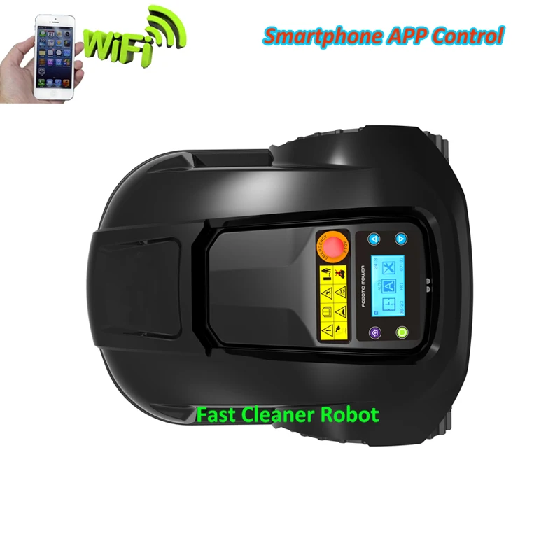  Smartphone WIFI APP Control GYROSCOPE Function Robot Automatic Lawn Mower E1800T With Extra 100 Met