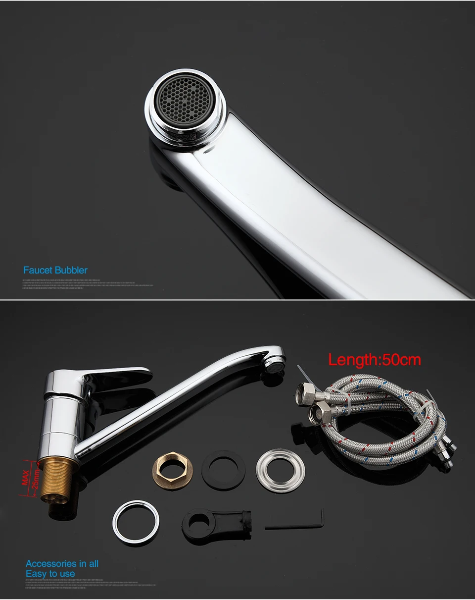 GAPPO Brass water mixer kitchen water faucet tap Kitchen sink water tap Single Handle Faucet Water mixer tap G4936