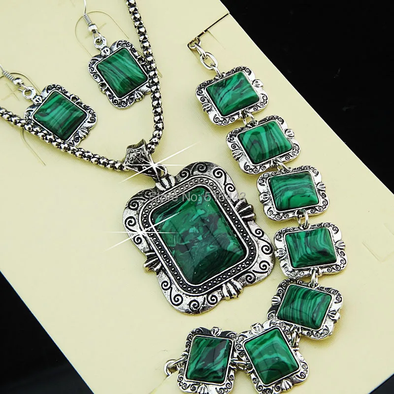 Новинка 3 шт. винтажные античные серебряные квадратные прямоугольные серьги из