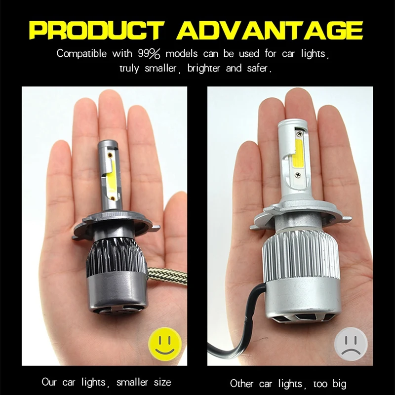 Cheap Car Drive Modification Accessories Far And Near Light 6400Lm 50W Front Light Led Headlights H11 4