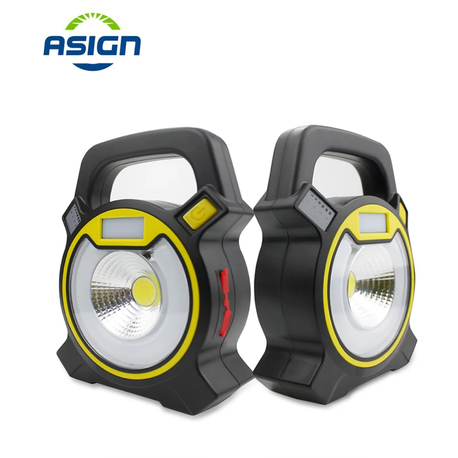 

LED COB Spotlight 15W 4 Modes 18650 Battery Rechargeable Portable Worklight Floodlight Handheld Searchlight For Outdoor Lighting