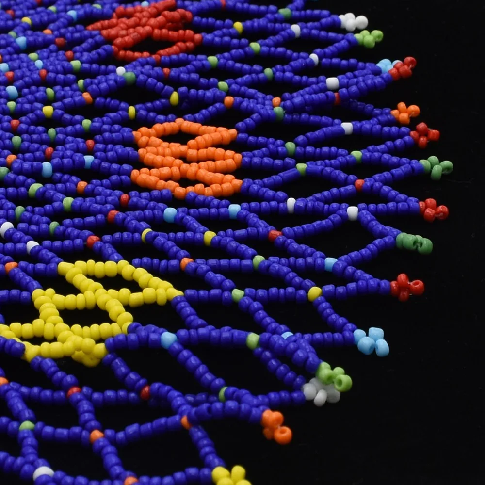 Индийское этническое Африканское ожерелье с разноцветными полимерными бусинами, египетское этническое колье на плече, колье, ожерелье, ювелирное изделие