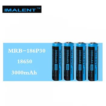 

4pcs IMALENT MRB-186P30 3.7v 3000mAh 15A Li-ion batteria rechargeable battery high performance for high drain LED freshlights