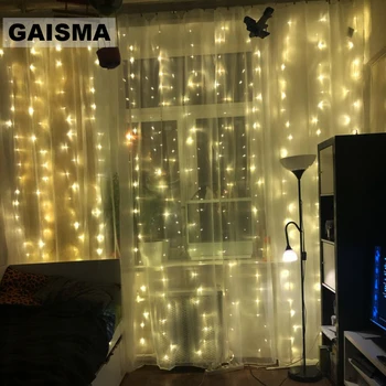 3M X 1/2/3/4/5M Led Kerst Gordijn Lights Garland Bruiloft Decoraties fairy Lights Party Nieuwe Jaar Vakantie Verlichting Outdoor