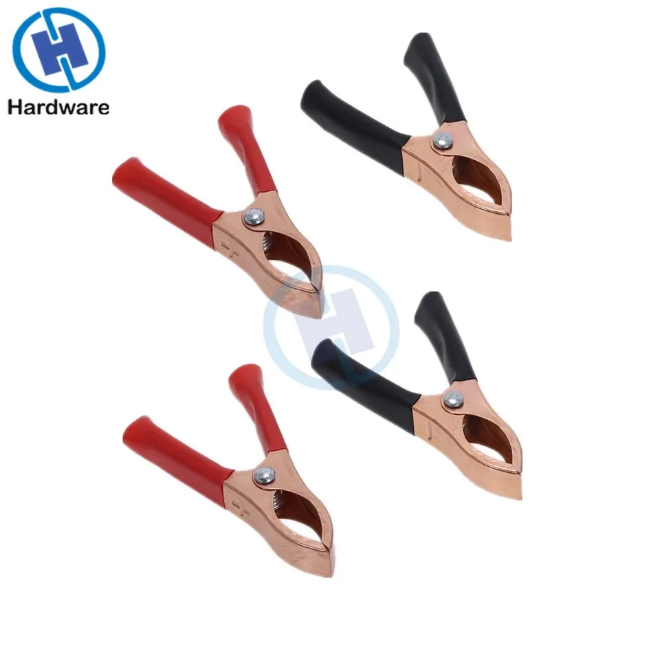 4 X 75mm 30A Crocodile Alligator Car Van Battery Test Lead Insulated Clips