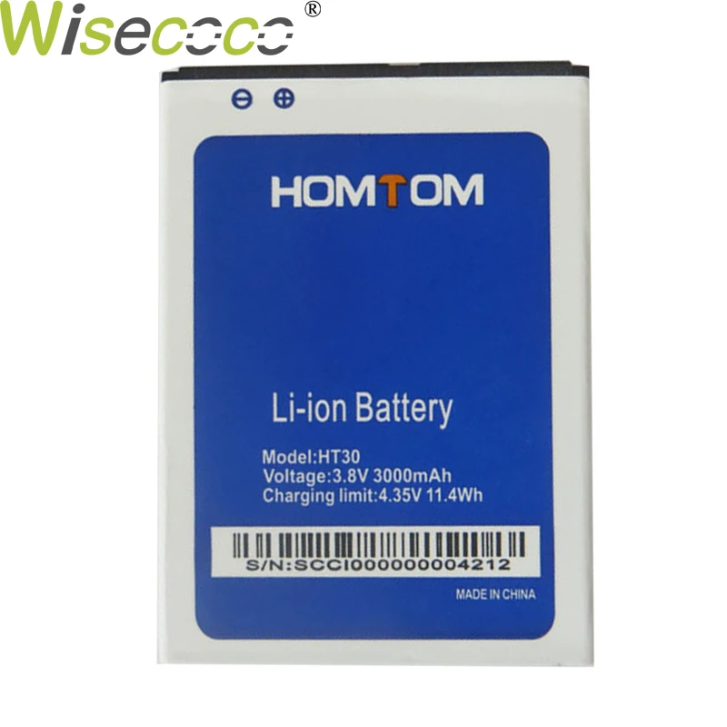 

WISECOCO 2pcs New Original 3000mAh Battery For HOMTOM HT30/HT 30 Pro phone High Quality In Stock With Tracking Number