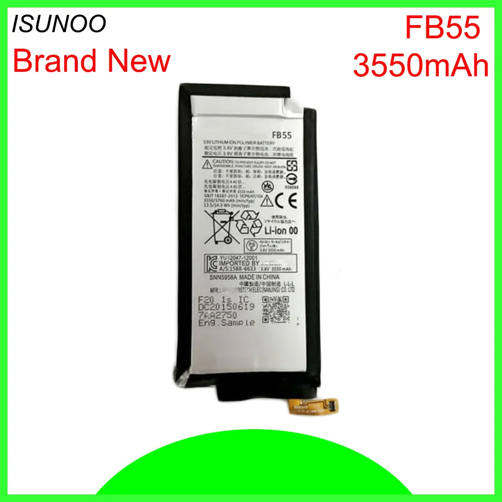 

ISUNOO 3550mAh FB55 battery for Motorola Droid Turbo 2 XT1585 XT1580 XT1581 X Force Mobile Phone Battery