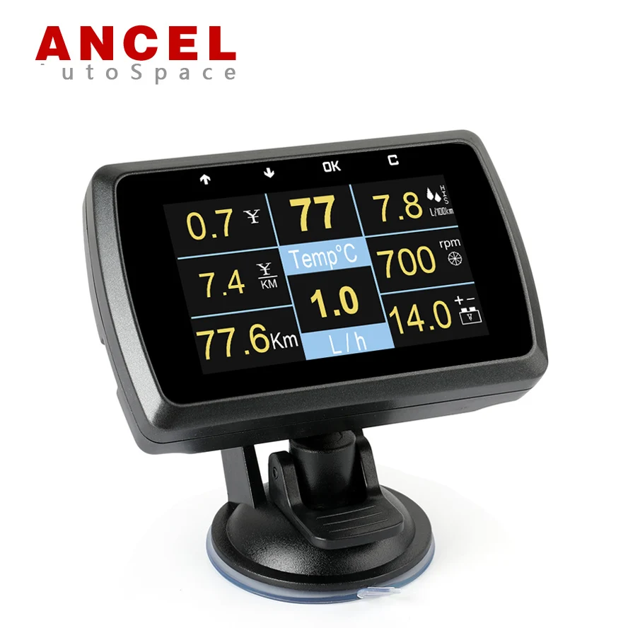 Ancel A501 автомобильный OBD датчик HUD цифровой дисплей для вождения компьютера