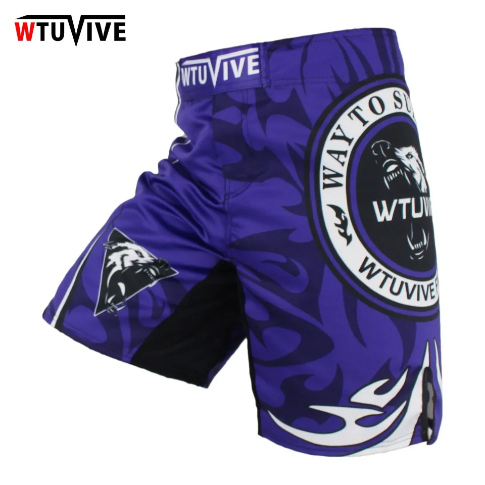 WTUVIVE MMA Мужские боксерские волки шорты для соревнований профессиональные