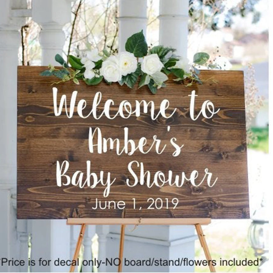 

Baby Shower Decal For Sign Welcome to Baby Shower Vinyl Decor Sign Vinyl Personalized Welcome For Mirror Or Chalkboard C130