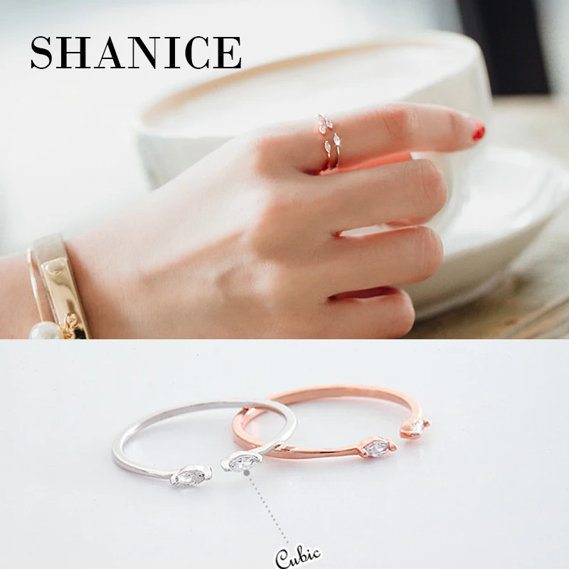 Argent Sterling 925 petit zircon doré Knuckle Midi Dainty Anneau mince bande A3659