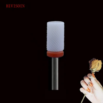 

White Ceramic Nail Drill Bit - Small Barrel Bit - F (0093.060)