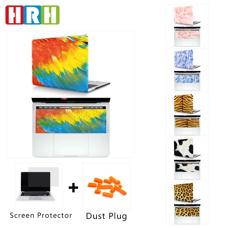 

2in1 Cow Hair pattern Hard Case and Matching Rubber Keyboard Cover for 2016 New Mac Pro 13" 15" w/without Touch Bar