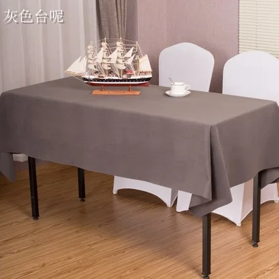 Solid color conference table, office table, thick tablecloth, rectangular tablecloth
