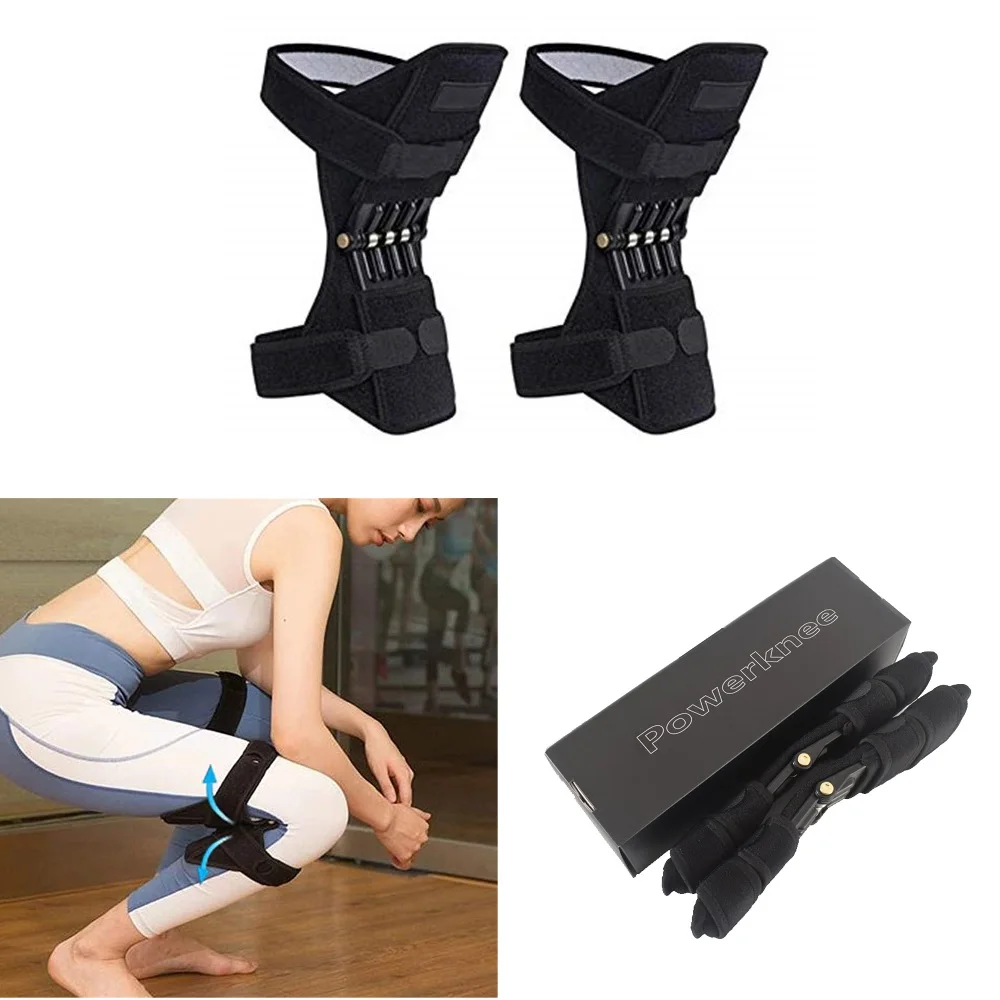 

1 pair Joint Support Knee Pads Breathable Non-slip Power Lift Joint Support Knee Pads Powerful Rebound Spring Force Knee booster