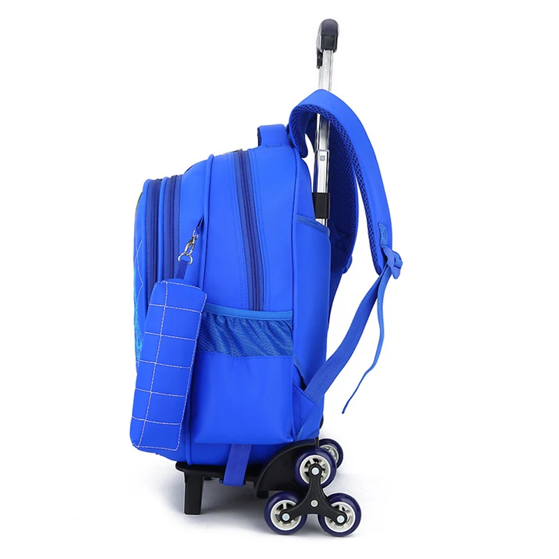 Школьная сумка на колесиках, для начальной школы, для мальчиков, класс 3-6, водонепроницаемые Рюкзаки для детей, школьные сумки с пеналом, чехол