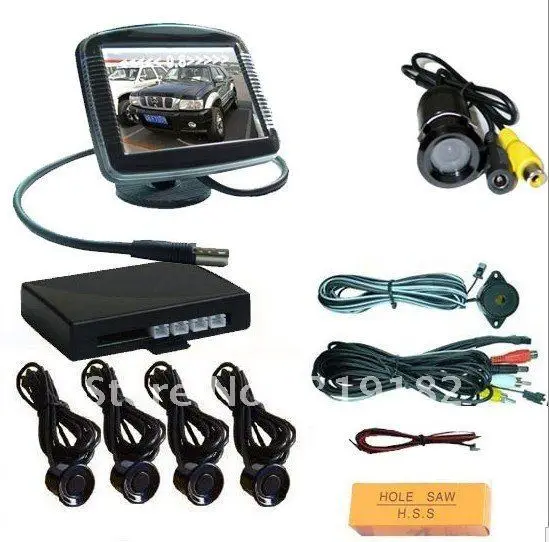 Запас+ Быстрая /Автомобильная система заднего вида/3.5TFT автомобильный ЖК-монитор заднего вида DVD+ Водонепроницаемая ИК-камера+ датчик парковки