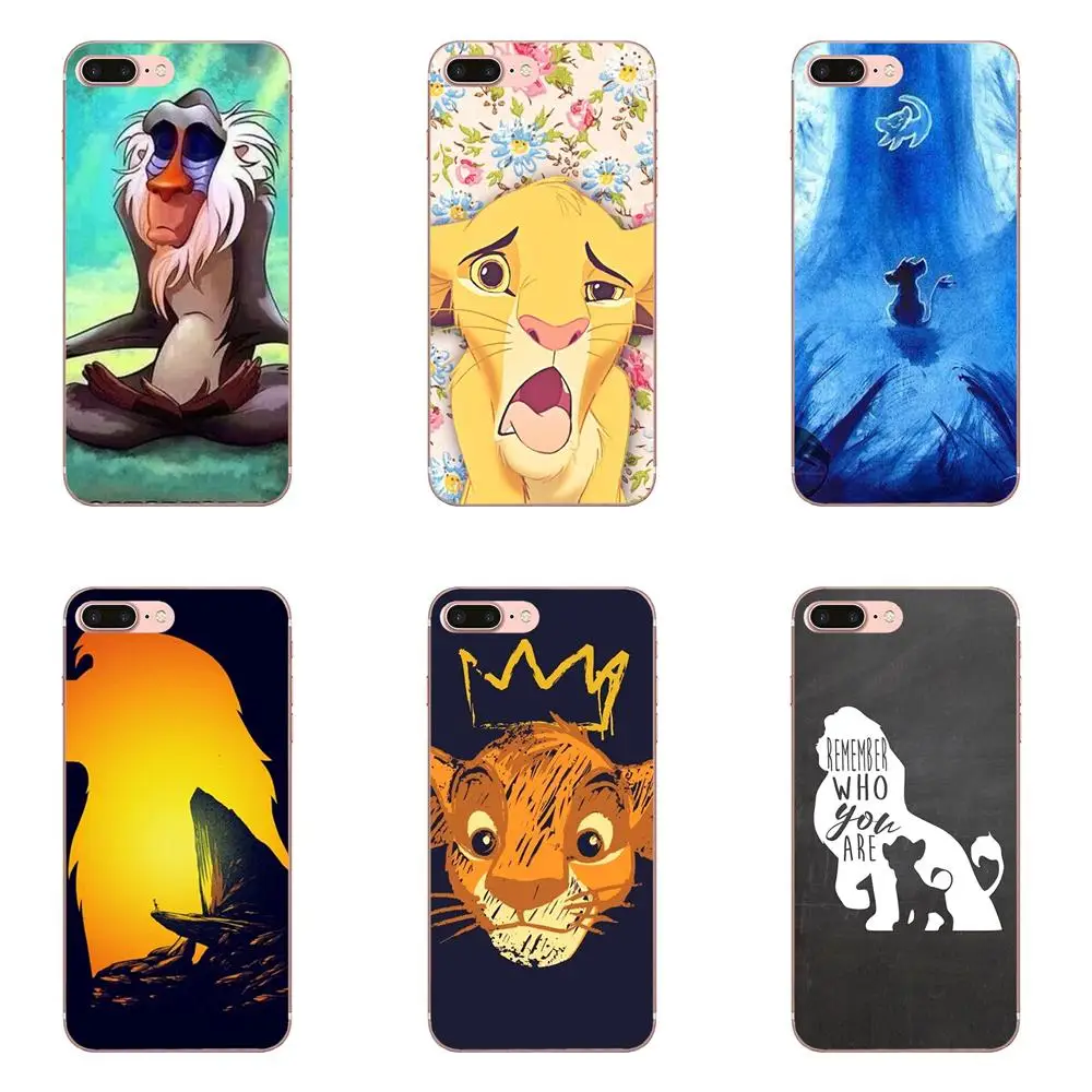 

Soft TPU Art Cover Case For Apple iPhone X XS Max XR 4 4S 5 5C 5S SE 6 6S 7 8 Plus Lion King Simba Remember Who You Are