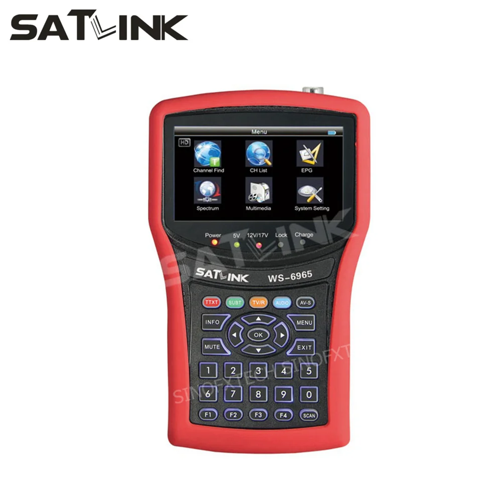 

Satlink WS-6965 HD DVB-T2 signal finder meter 4.3inch LCD spectrum analyer Satlink finder ws6965