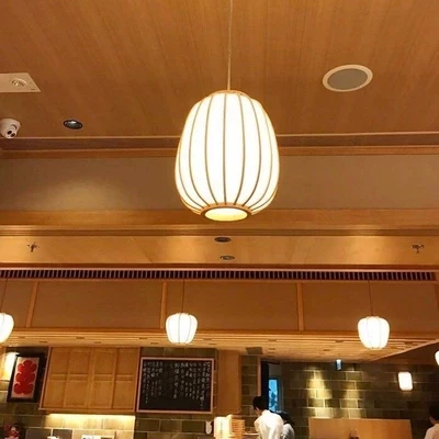 

Bamboo Wicker Rattan Wave Shade Pendant Light Fixture Rustic Vintage Japanese Lamp Suspension Home Indoor Dining Table Room