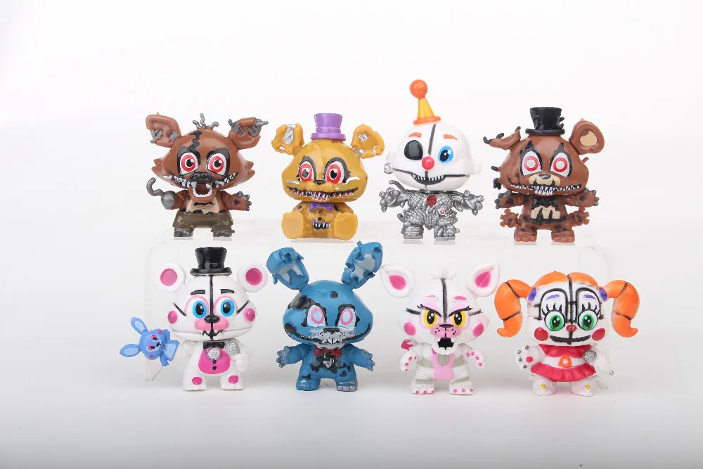 8 шт./компл. новейшие игрушки FNAF Five Nights At Freddys Freddy Бонни Фокси медведь фазбер экшн