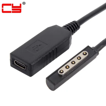 

Xiwai Charged Adapter Cable Connector Converter Black Female Type C Usb 3.1 Of 12v To Surface Pro1 Pro2