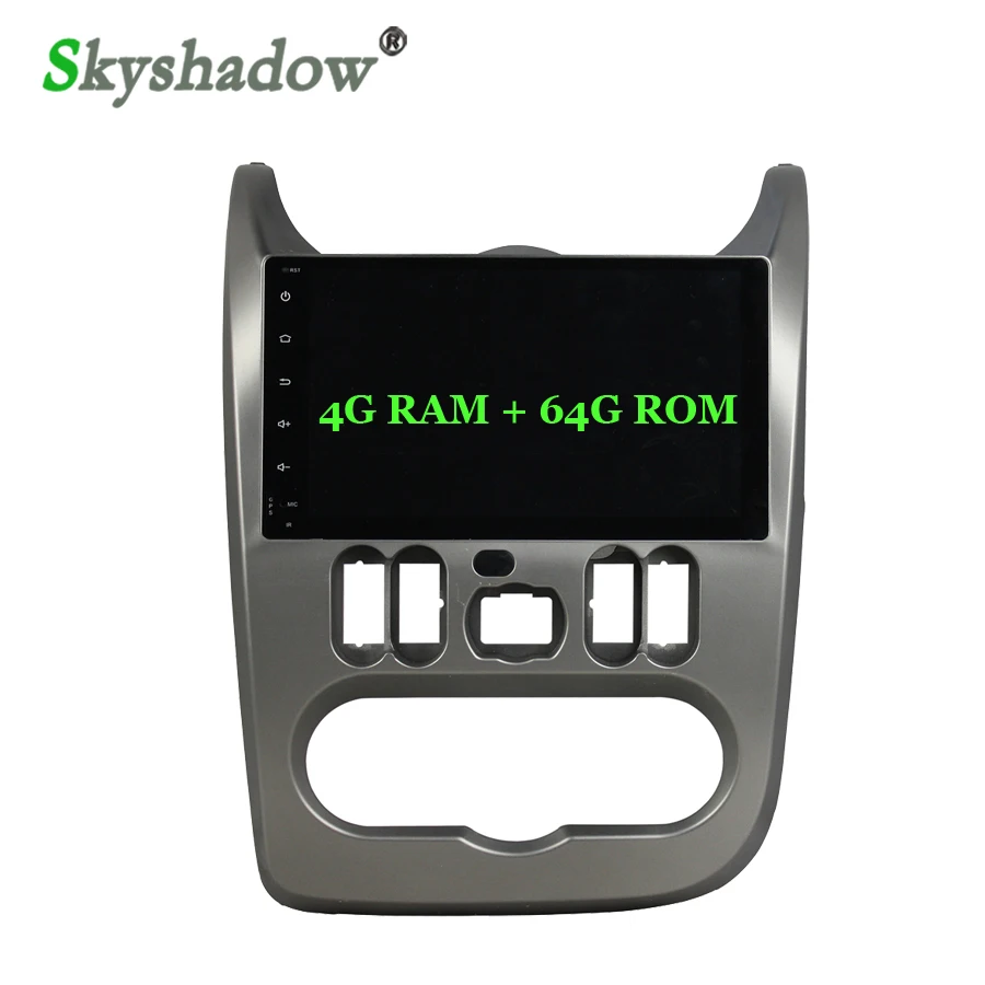 Top DSP Android 9.0 4G + 64G + 8Core IPS Car DVD Player GPS Google Map RDS Radio wifi Bluetooth 4.2 For Renault Logan Sandero Duster 3