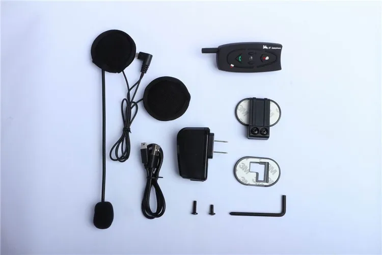 500M Wireless Bluetooth Motorcycle Helmet Intercom for 2 Riders Interphone Earphone Headset 1PcsSet (12)
