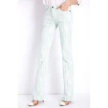 Европейский стиль классический Для женщин со средней талией джинсы Винтаж тонкий повседневные свободные джинсы Высокое качество расклешенные брюки, джинсовые штаны F50