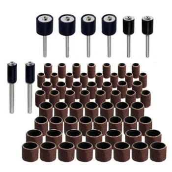 

45Pcs Set Drum Sander For Rotary Tool 360 Nail Sanding + 6Pcs Drum Mandrels Lot