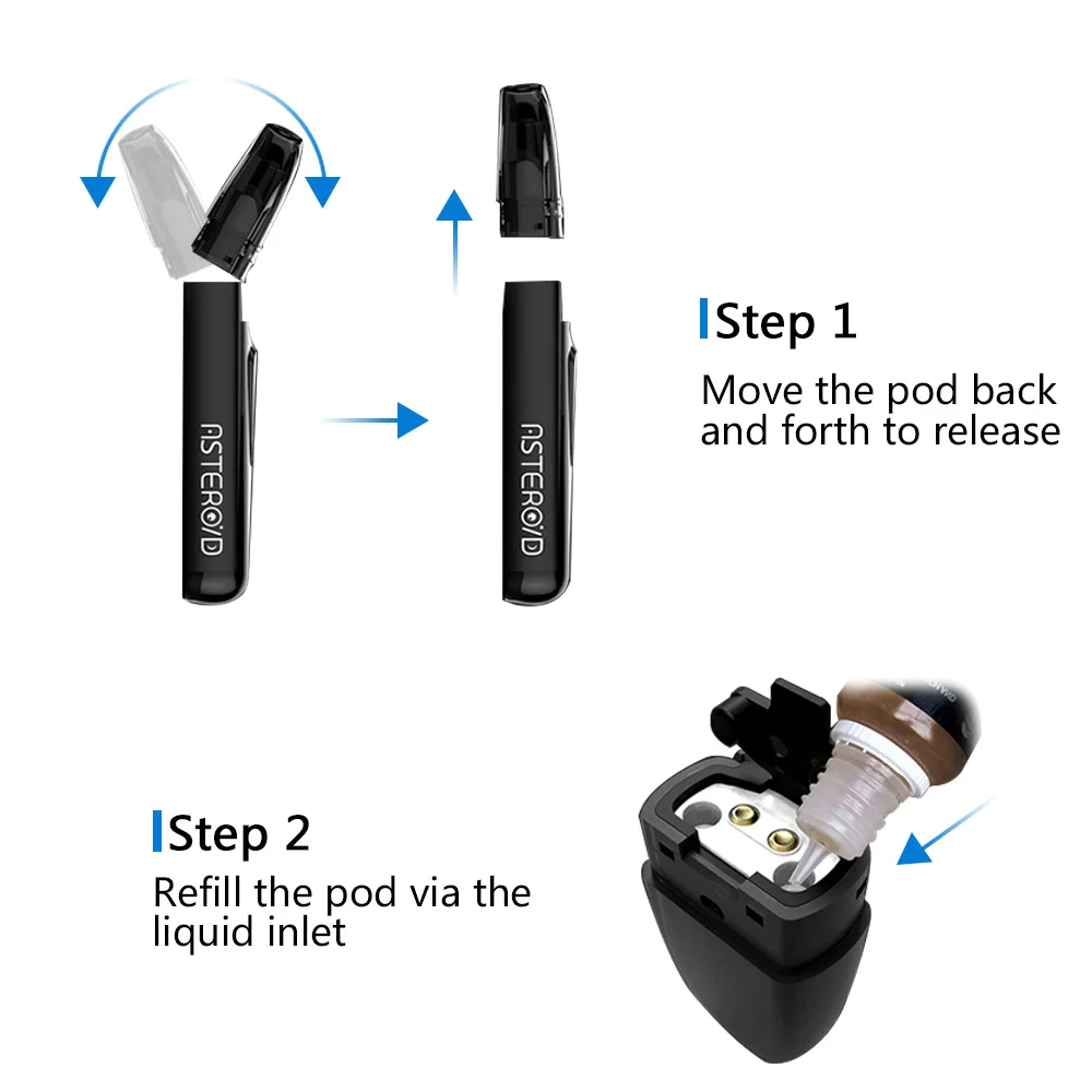 2/5/10 шт. Набор капсул Think vape Asteroid Kit 420 мАч Pod System Vape Pen с 1 5 мл E cigarette vs minifit Vaping