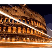 YIKEE декоративные картины маслом на холсте по номерам, diy краски по номерам древний Колизей