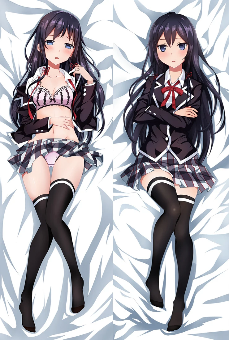 Японский аниме DAKIMAKURA Yukinoshita Yukino обниматься тела Pillow-Cover-Case-150cm * 50 см |