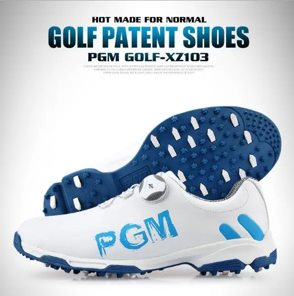 PGM XZ103 الرجال المهنية حذاء جولف ستوكات للماء تنفس خفيفة للغاية عدم الانزلاق جولف رياضية الرجال أحذية رياضية من الجلد