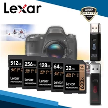 Lexar бренд SDXC SDHC SD карта 95 м/с 633x32 Гб 64 Гб 128 ГБ 256 ГБ 512 ГБ 1 ТБ U1 U3 класс 10 карта памяти для 1080p 3D 4K видеокамера