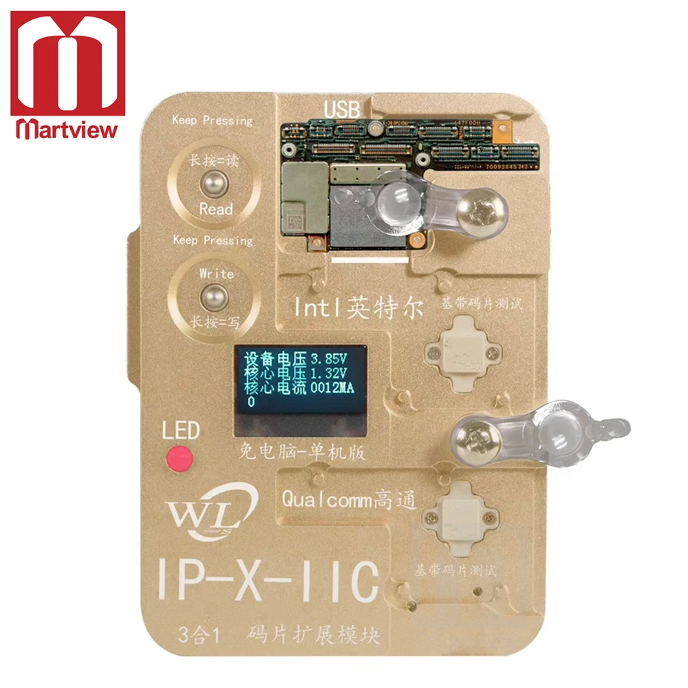 

Martview WL 3in1 Int Qual Baseband Logic EEPROM IC Module Read Write IMEI Tool for iPhone X