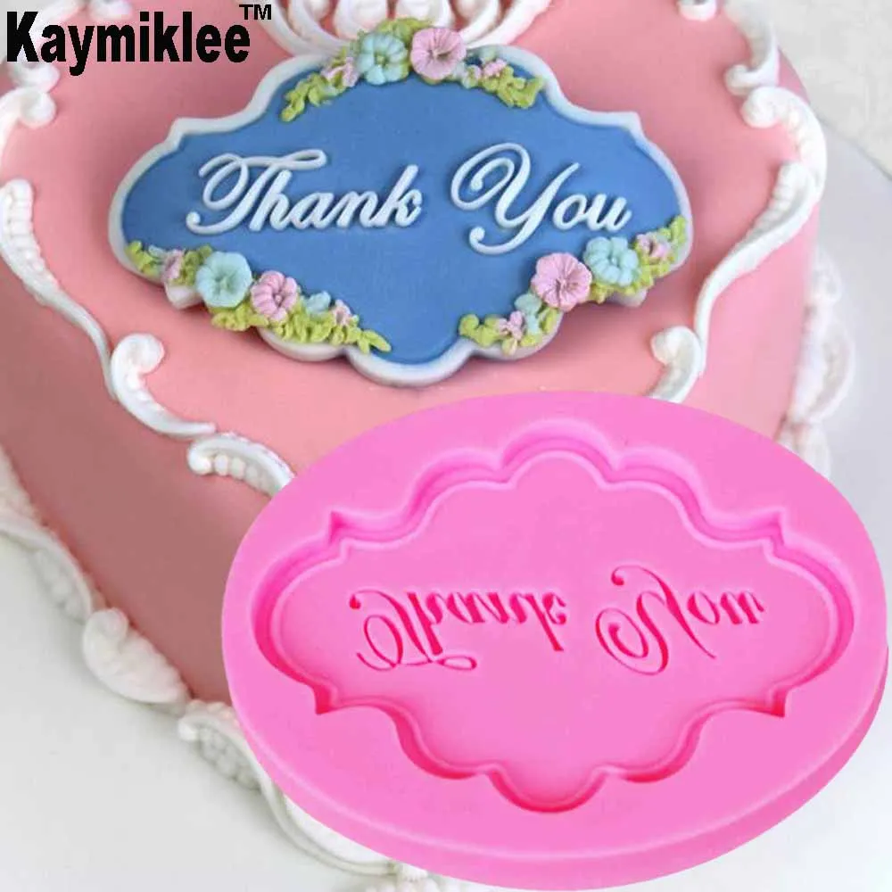 Kaymiklee M914 DIY Thank You Letters Alphabet Cupcake Fondant Cake