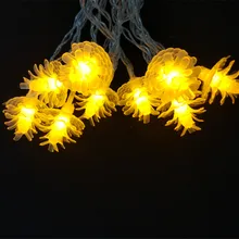 YIYANG 5 м 50 светодиодный s красочный моделирующий светодиодный струнный Pinecone мигающий рождественские огни, гирлянды для праздничной вечеринки Свадебные украшения