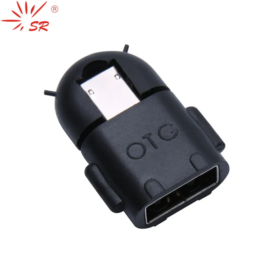 

SR Multi Color Option Robot Shape Android Micro USB To USB 2.0 OTG Converter Adapter for Samsung HTC LG Sony Free Shipping