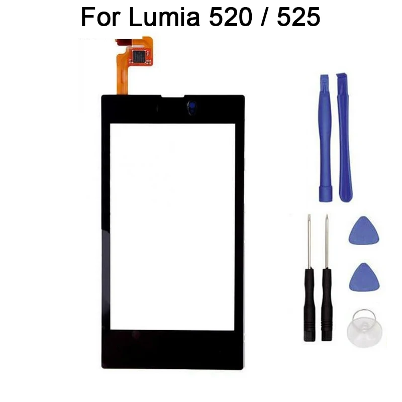 Новый сенсорный экран для Nokia Lumia 520 525 N520 meilan дигитайзер Передняя стеклянная