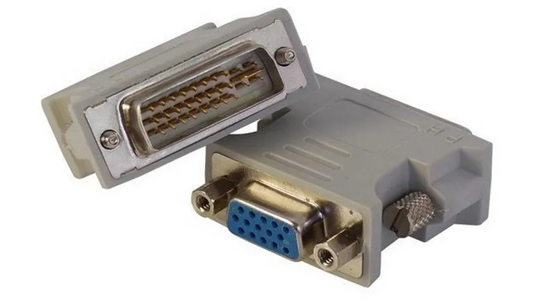 100 шт. Горячая с DVI на VGA адаптер DVI 24+ 5 DVI 24+ 1 штекер преобразования в 15 Pin VGA Женский адаптер конвертер для ПК HDTV
