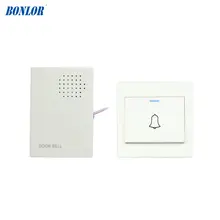 1 полный набор для домашнего использования дверной звонок Кнопка и электронных дверной звонок используйте AAA батареи Dingdong