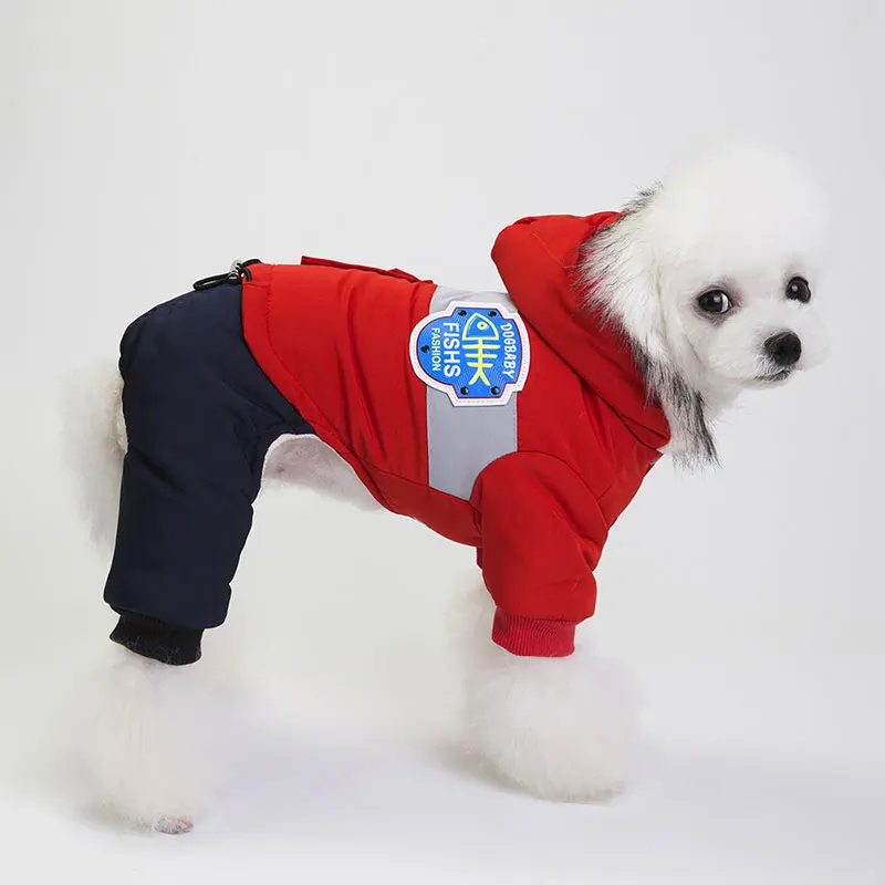 Зимняя одежда для собак пальто с хлопковой подкладкой куртки для домашних животных толстовки свитер для йоркширского терьера Одежда для собак ветрозащитная одежда синий серый DOGGYZSTYLE