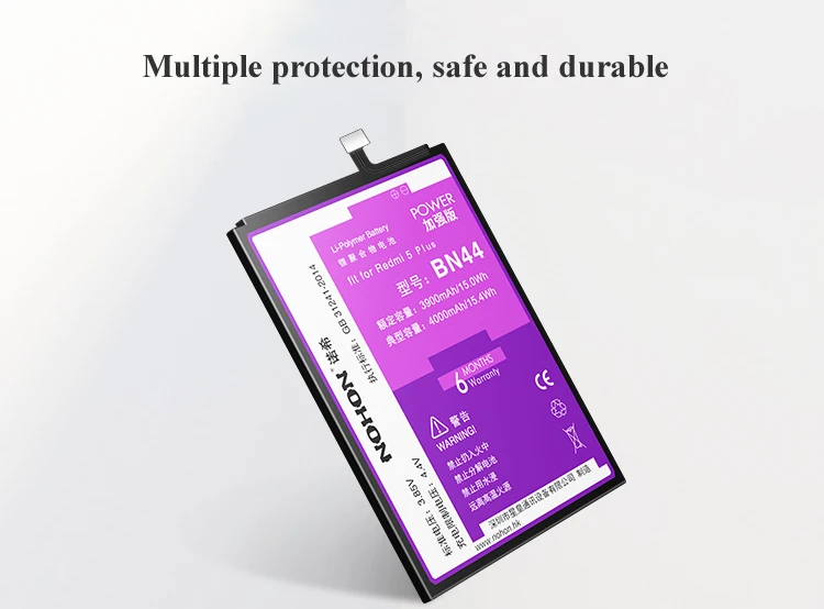 Nohon Аккумулятор для Xiao mi Red mi 5 Plus BN44 4000 мАч встроенный литий-полимерный аккумулятор большой емкости для телефонов mi Red mi 5 Plus